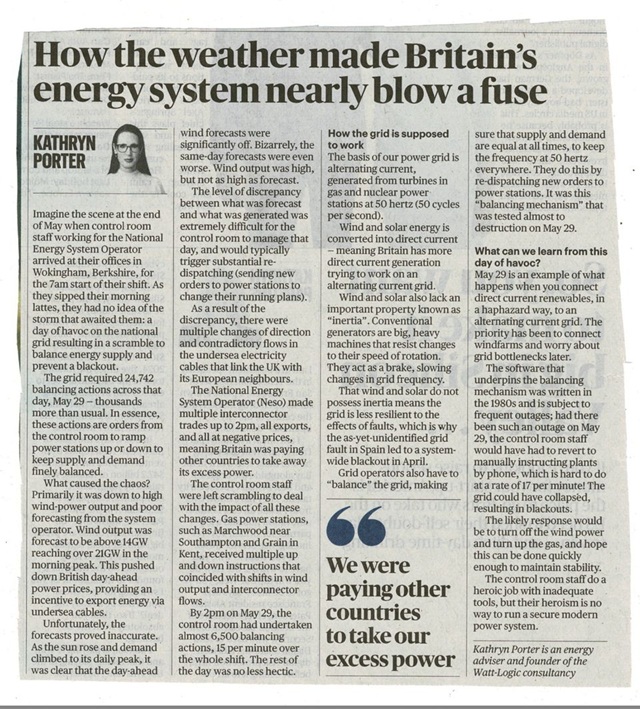 blow a fuse How the weather nearly made Britain's energy system nearly blow a fuse