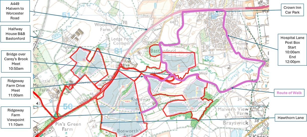 community walk map v1_2 Map of community walk on Sunday 8th June 2025